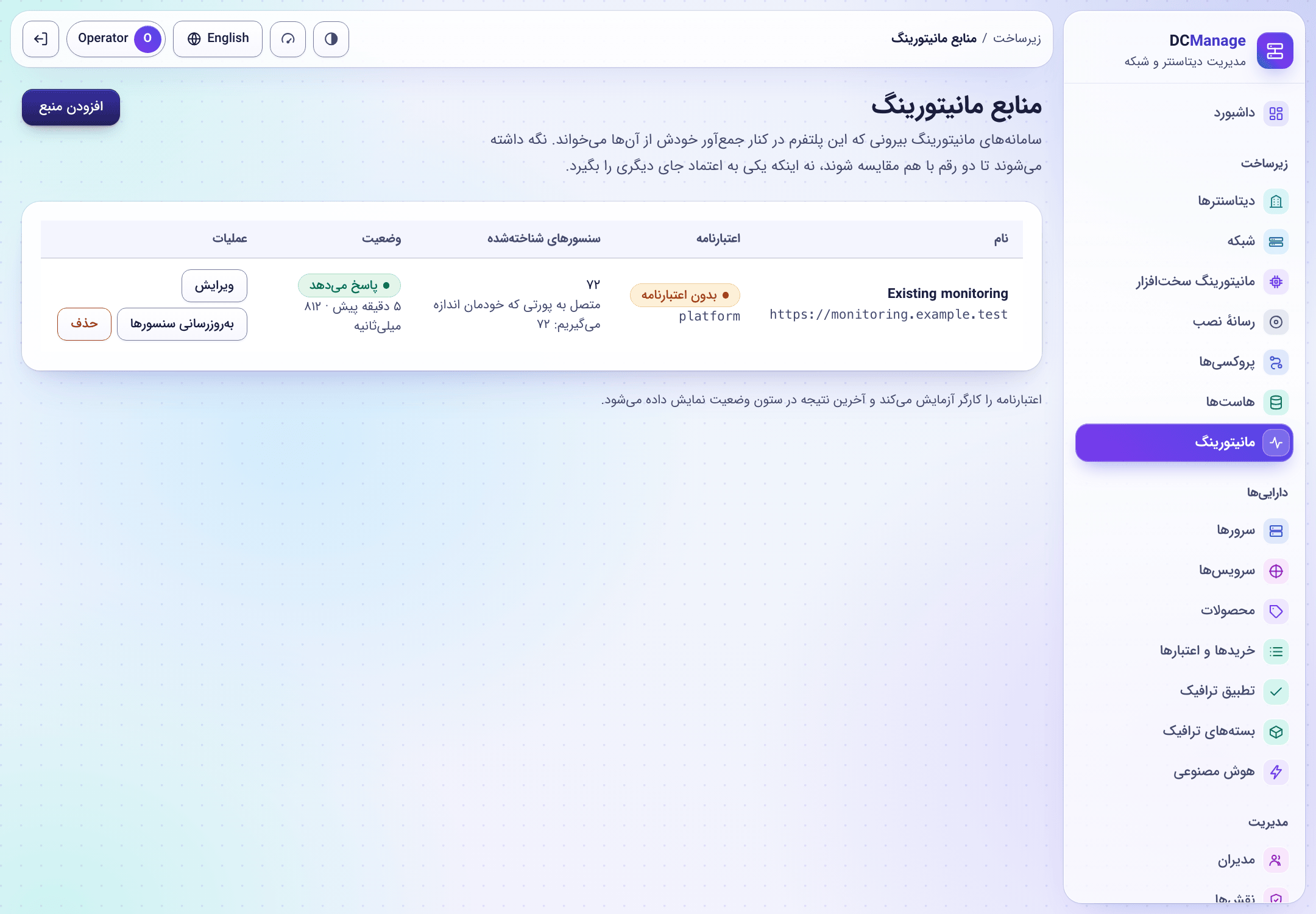 منابع مانیتورینگ